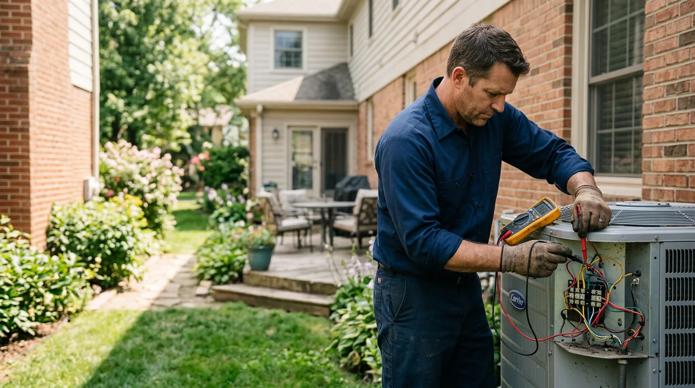 HVAC technician working near Monticello, AR